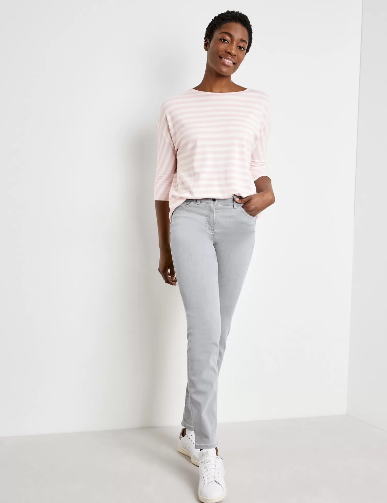 Fashion 5-Pocket Hose Best4Me Slim Fit Kurzgrose Damen Hosen Kurzgrosen